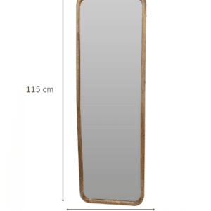Miroir rectangle avec cadre en bois de manguier 115x36 cm