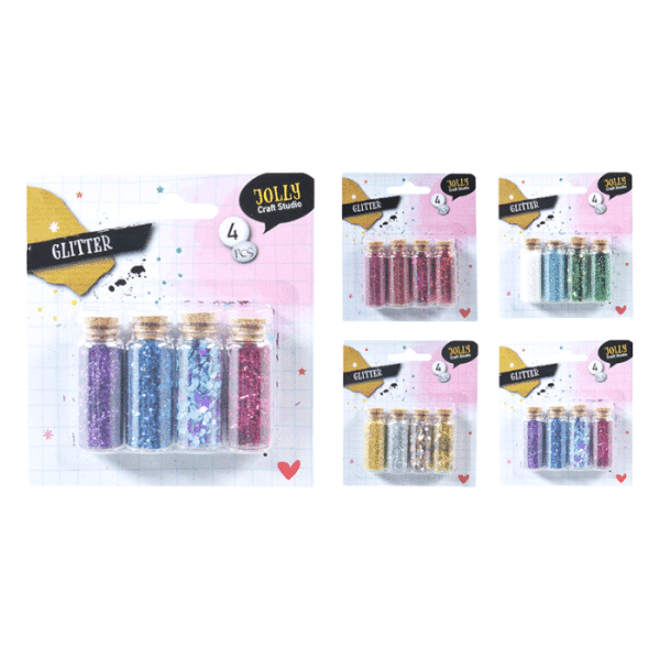 Set De 4 Bouteilles A Paillettes