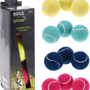 Set De 3 Balles De Tennis  Pour Chien