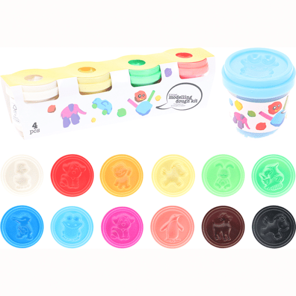 Set de 4 pots de pate a modeler 55 g