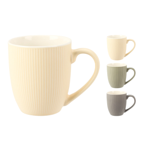 Mug En Porcelaine Mat Raye 220Ml