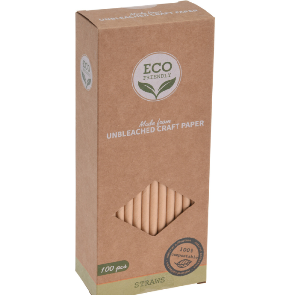 Set De 100 Pailles En Papier