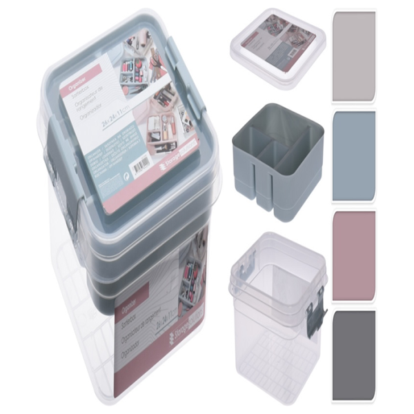 Organisateur En Plastique 5X19Cm 3 Assortis