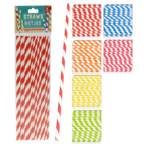 Set De 16 Pailles En Papier Pour Boissons