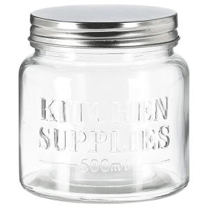 Bocal en verre avec couvercle transparent 500 ml