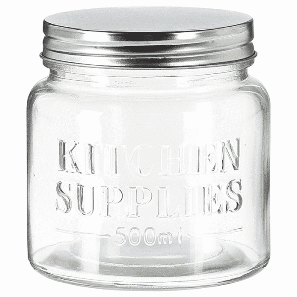 Bocal en verre avec couvercle transparent 500 ml