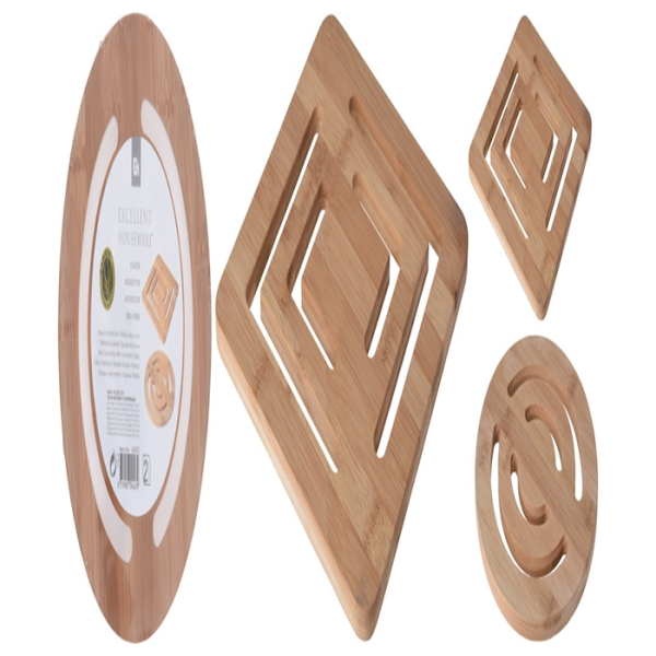 Sous-verre en bambou 2 assortis