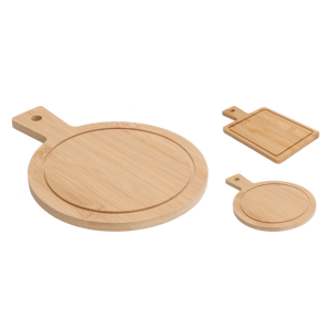 Set de 2 plateaux de service en bambou