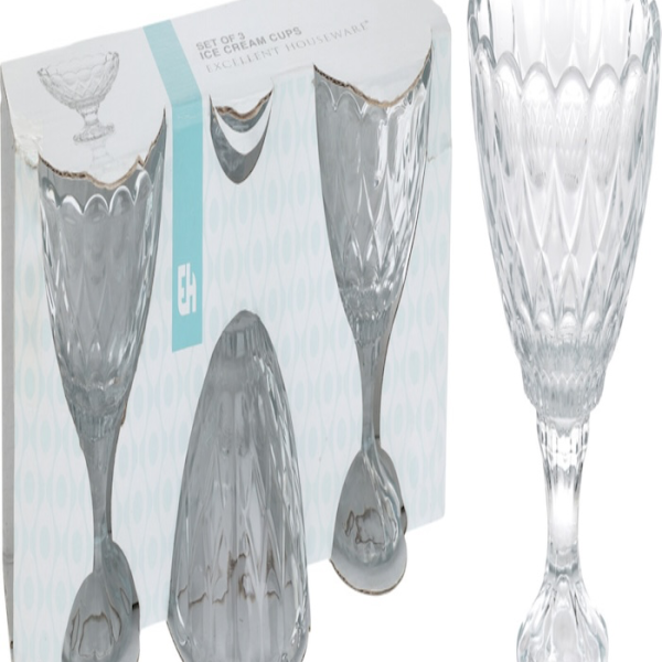 Set De 3 Coupes De Crème Glacée