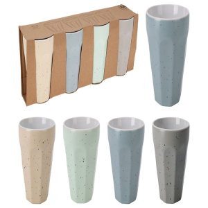Set de 4 tasses en porcelaine 250ml