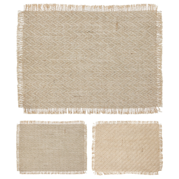 Set de table jute 45x30cm 2 assorties