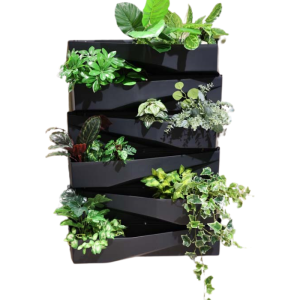 Set De 2 Jardinières Murale Cascade Anthracite 78X19X35Cm