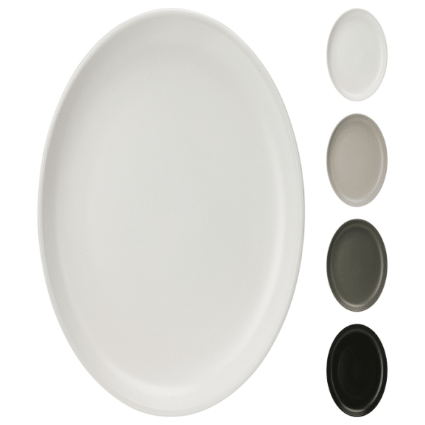 Assiette en grès 27cm 4 assorties