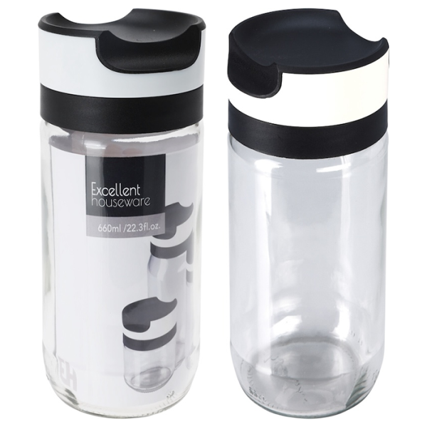 Bocal de conservation rond en verre 660ml