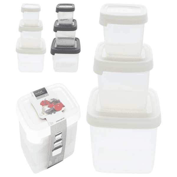 Set de 3 boîtes de rangement alimentaire 2 assortis