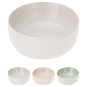 Assiette en grès profond 3 assorties