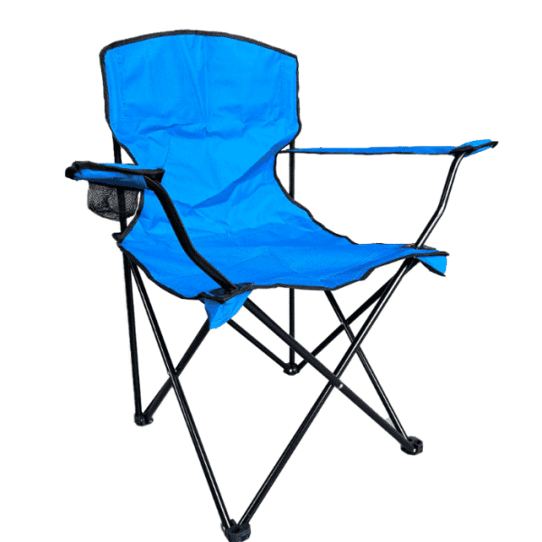Chaise Camping Pliante Bleu Avec Porte Bouteille