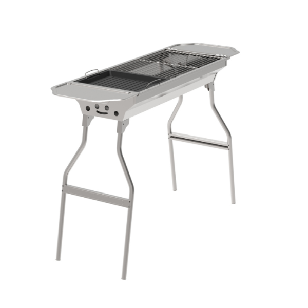 Barbecue Au Charbon En Acier Inoxydable 110X33.5X70 Cm