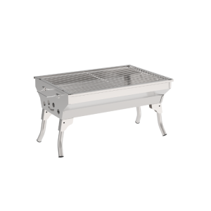 Barbecue Portable Au Charbon Bois En Acier Inoxydable 48X33.5X29 Cm