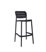 Tabouret De Bar En Polypropylène 48X50X103.6 Cm Noir – Image 2