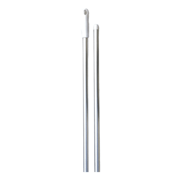 Manche aluminium 1,40 mètre poignée blanche