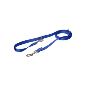 Laisse en nylon 3 positions 20mmx2m bleu