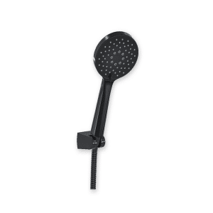 Douchette À Main 11Cm En Acier Inoxydable 3 Fonctions Noir