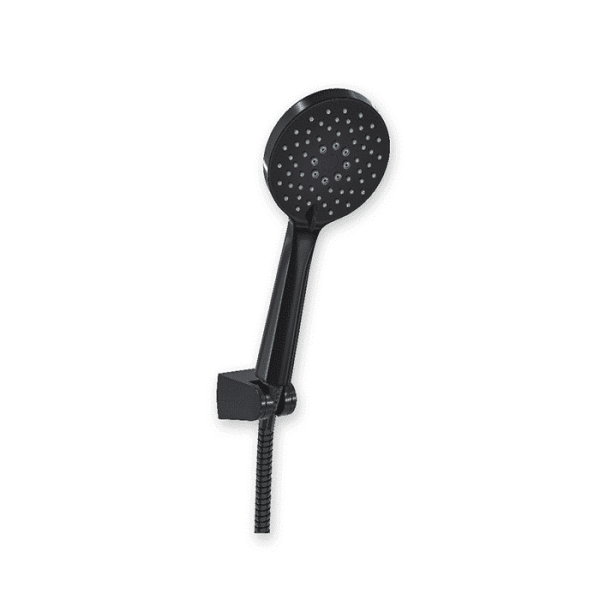 Douchette À Main 11Cm En Acier Inoxydable 3 Fonctions Noir