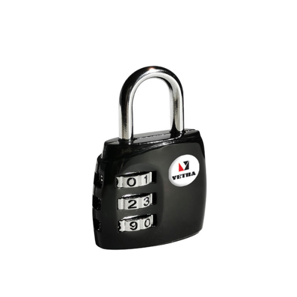 Jeu De Cadenas A 3 Codes 33Mm Rouge/Noir Vetra