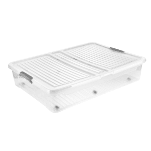 Boite Sous-Lit Avec Roues 53L 77X58X16Cm