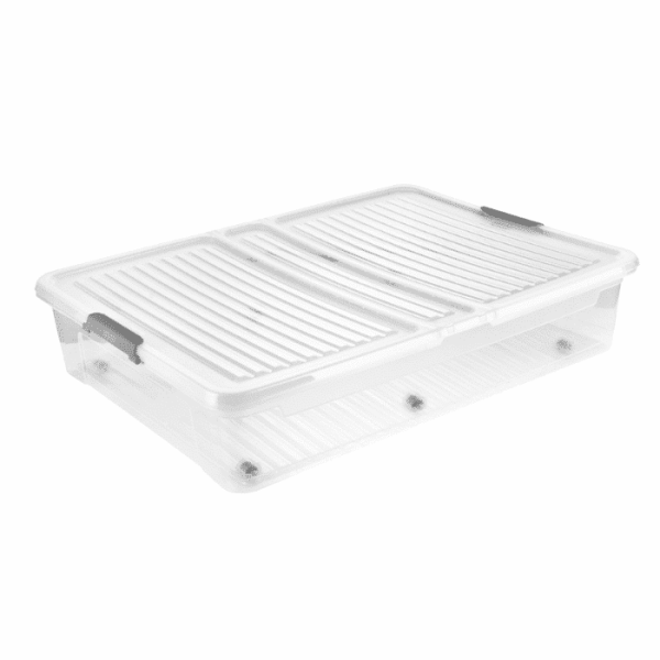 Boite Sous-Lit Avec Roues 53L 77X58X16Cm