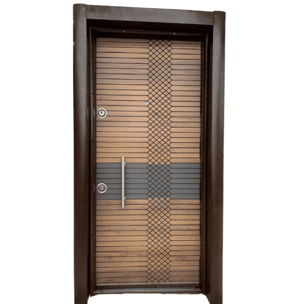 Porte blinde gauche acier+mdf 10mm 110x210x25cm