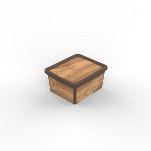 Boîte de rangement motif bois 5 L
