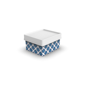 Boite de rangement motif porcelaine 1l
