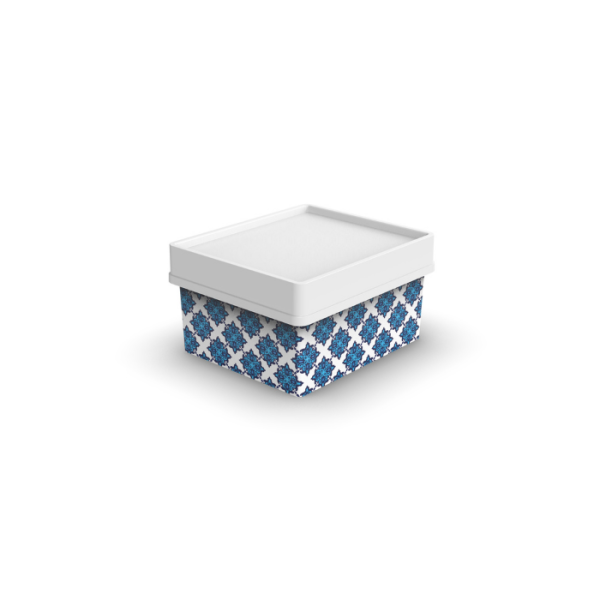 Boite de rangement motif porcelaine 1l