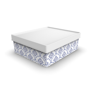 Boite de rangement motif porcelaine 6l