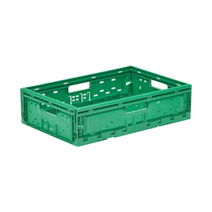 Caisse Pliable En Plastique Perforée 400X600X197Mm Verte