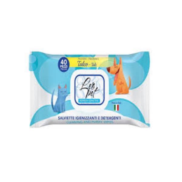 Lingettes nettoyantes talc  40 pieces