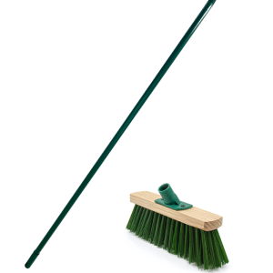 Balai de jardin 40 cm avec manche en bois 1,10 m