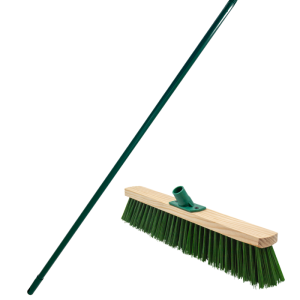 Balai de jardin  50 cm avec manche en bois 1,10 m