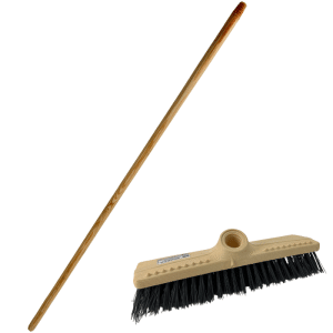 Brosse en plastique avec raclette dure