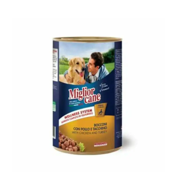Pate pour chien à base de poulet et dinde 405g morando
