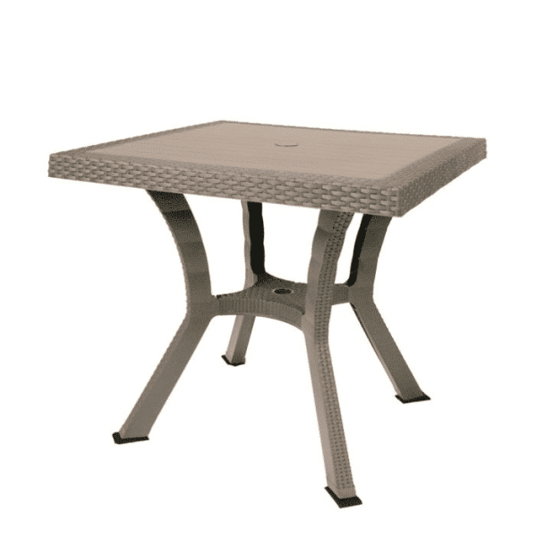 Table de jardin carré Elite PVC 79X79X72 cm taupe