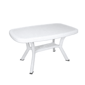 Table De Jardin En Resine Otello Ovale 136X82 Cm Blanc