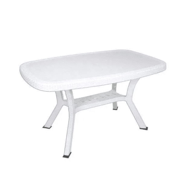 Table De Jardin En Resine Otello Ovale 136X82 Cm Blanc