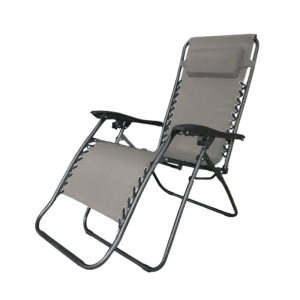 Fauteuil de jardin pliant taupe 66 x 160 x 110 cm