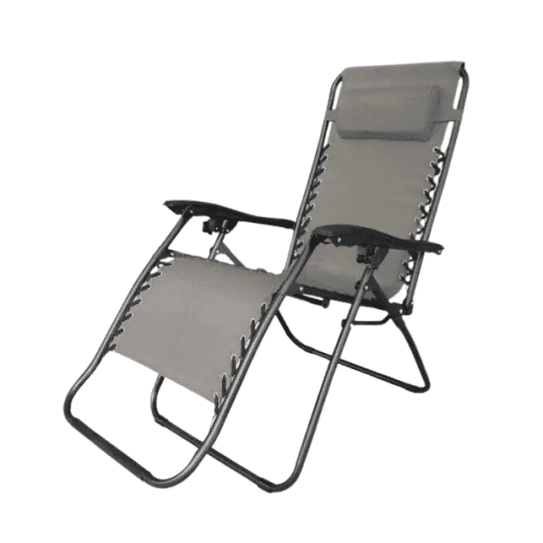 Fauteuil de jardin pliant taupe 66 x 160 x 110 cm