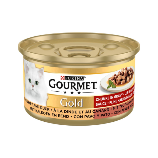 Pate chat gourmet  à la dinde et canard 85 g