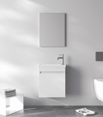 Meuble Salle De Bain 45Cm Blanc Lidya