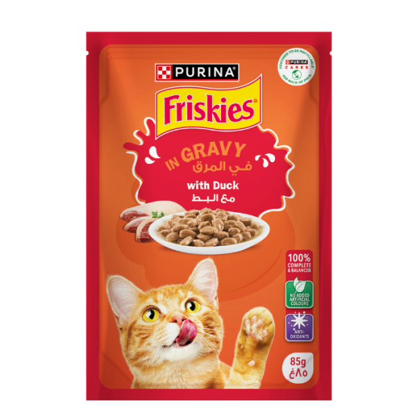Pouchons friskies chats Canard  85 g